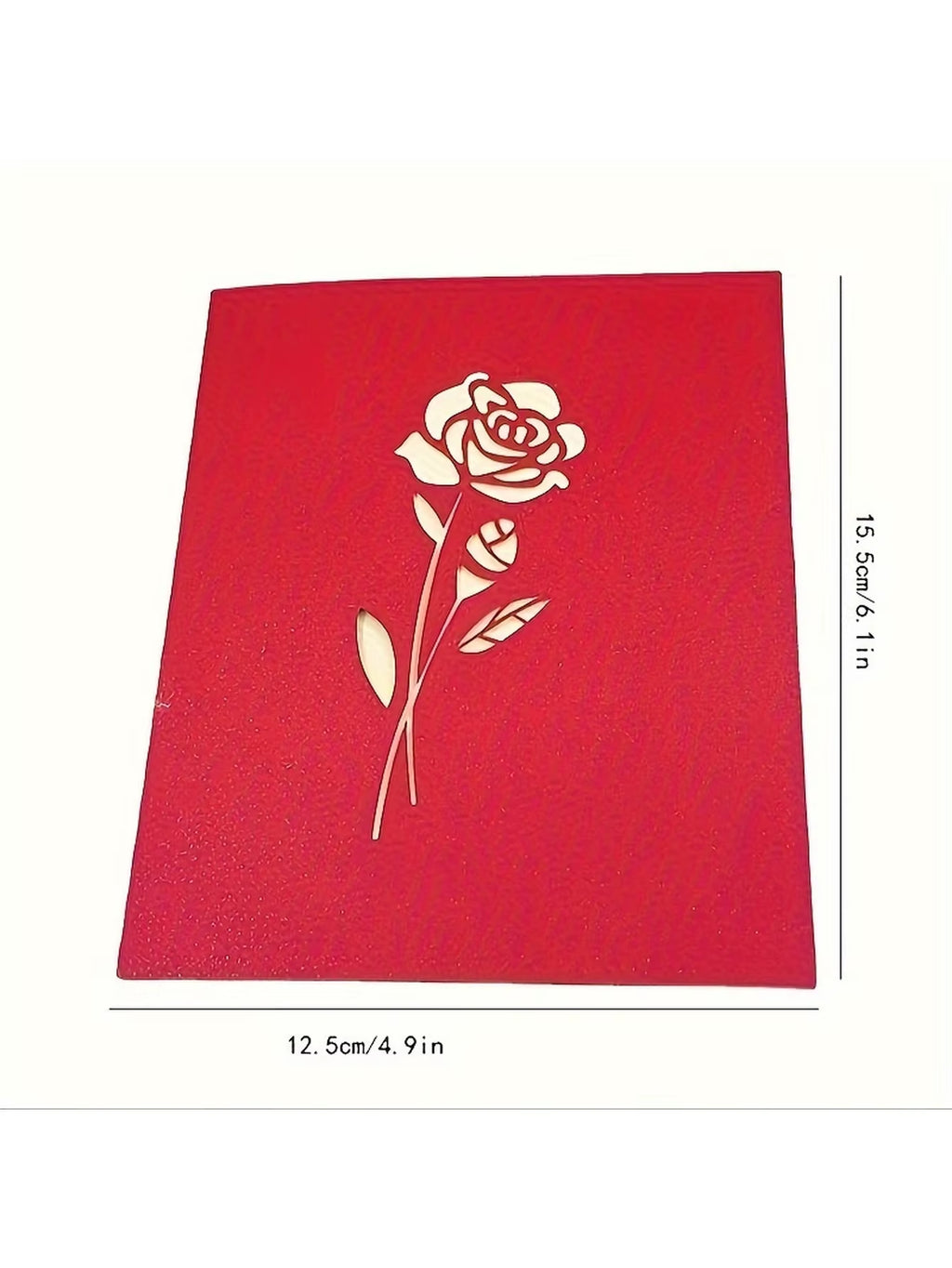 3D Pop-Up Happy Birthday Rose Card - Perfect for Anniversaries, Mother'S Day, Weddings - Greeting Women,Youngsters with Envelope
