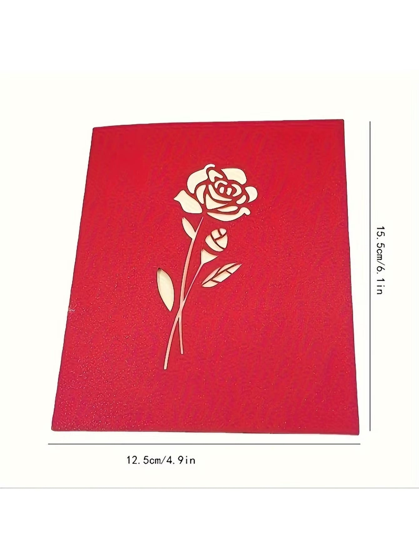 3D Pop-Up Happy Birthday Rose Card - Perfect for Anniversaries, Mother'S Day, Weddings - Greeting Women,Youngsters with Envelope