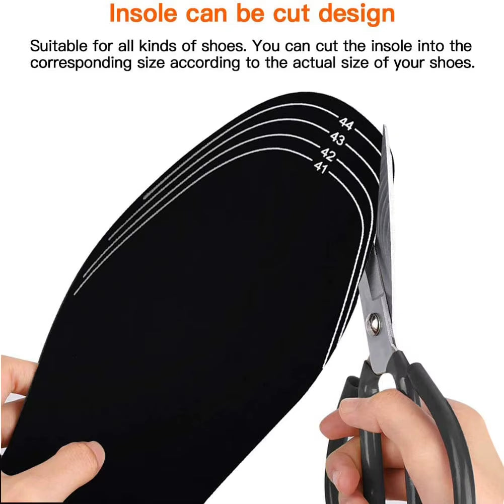 USB Rechargeable Heated Insoles Size 35-46 DIY Customizable Electric Heated Shoes Pad for Outdoor Skiing Winter Foot Warmers
